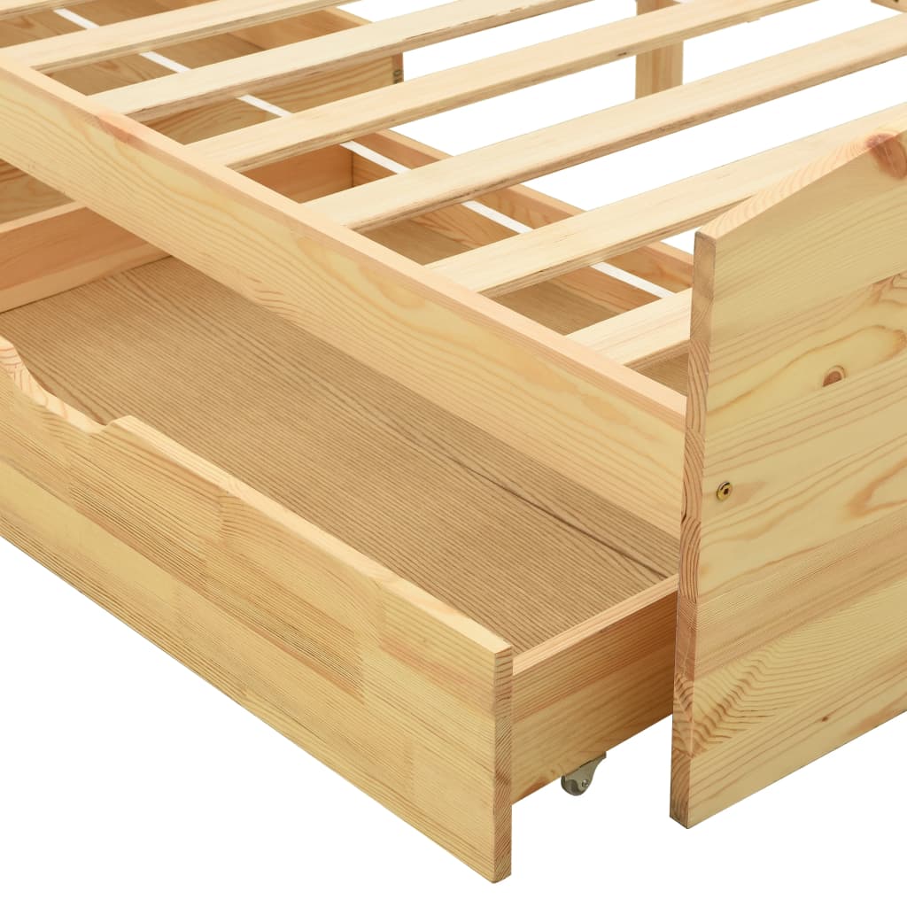 Bed Frame with 2 Drawers without Mattress 90x200 cm - Bargainia.com - 