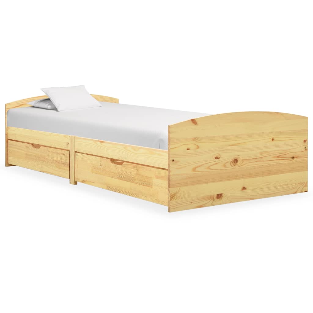 Bed Frame with 2 Drawers without Mattress 90x200 cm - Bargainia.com - 