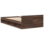Bed Frame with Drawer without Mattress Brown Oak 90x200 cm - Bargainia.com - 