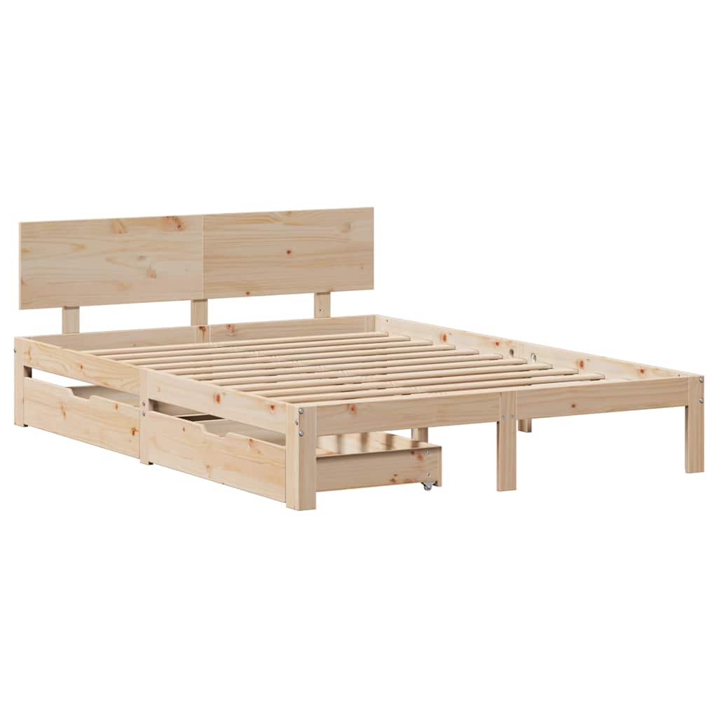 Bed Frame with Drawers without Mattress 160x200 cm - Bargainia.com - 