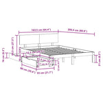 Bed Frame with Drawers without Mattress 160x200 cm - Bargainia.com - 