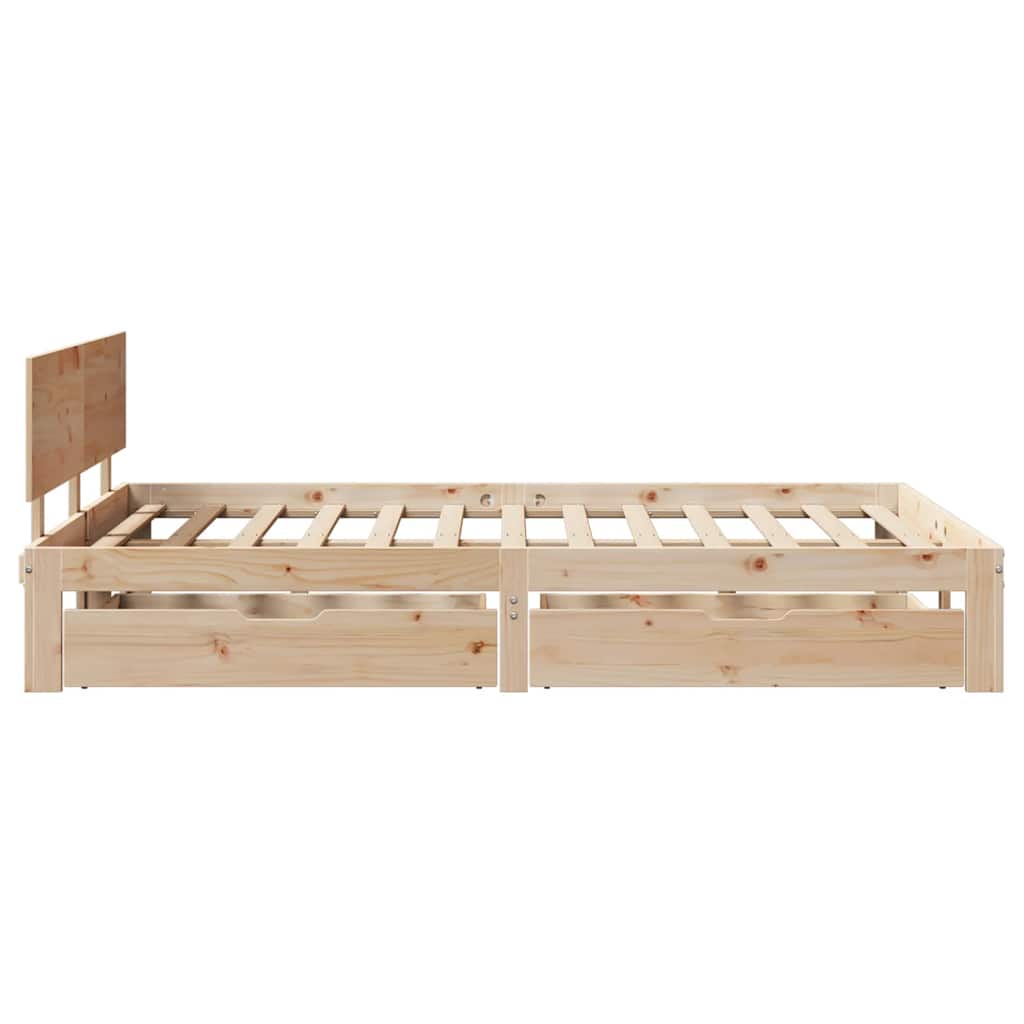Bed Frame with Drawers without Mattress 160x200 cm - Bargainia.com - 