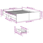 Bed Frame with Drawers without Mattress Black 150x200 cm King Size - Bargainia.com - 