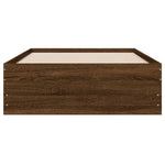 Bed Frame with Drawers without Mattress Brown Oak 75x190 cm Small Single - Bargainia.com - 