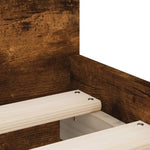 Bed Frame with Drawers without Mattress Smoked Oak 90x190 cm Single - Bargainia.com - 