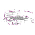 Bed Frame with Drawers without Mattress White 120x200 cm - Bargainia.com - 