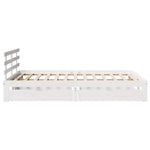 Bed Frame with Drawers without Mattress White 120x200 cm - Bargainia.com - 