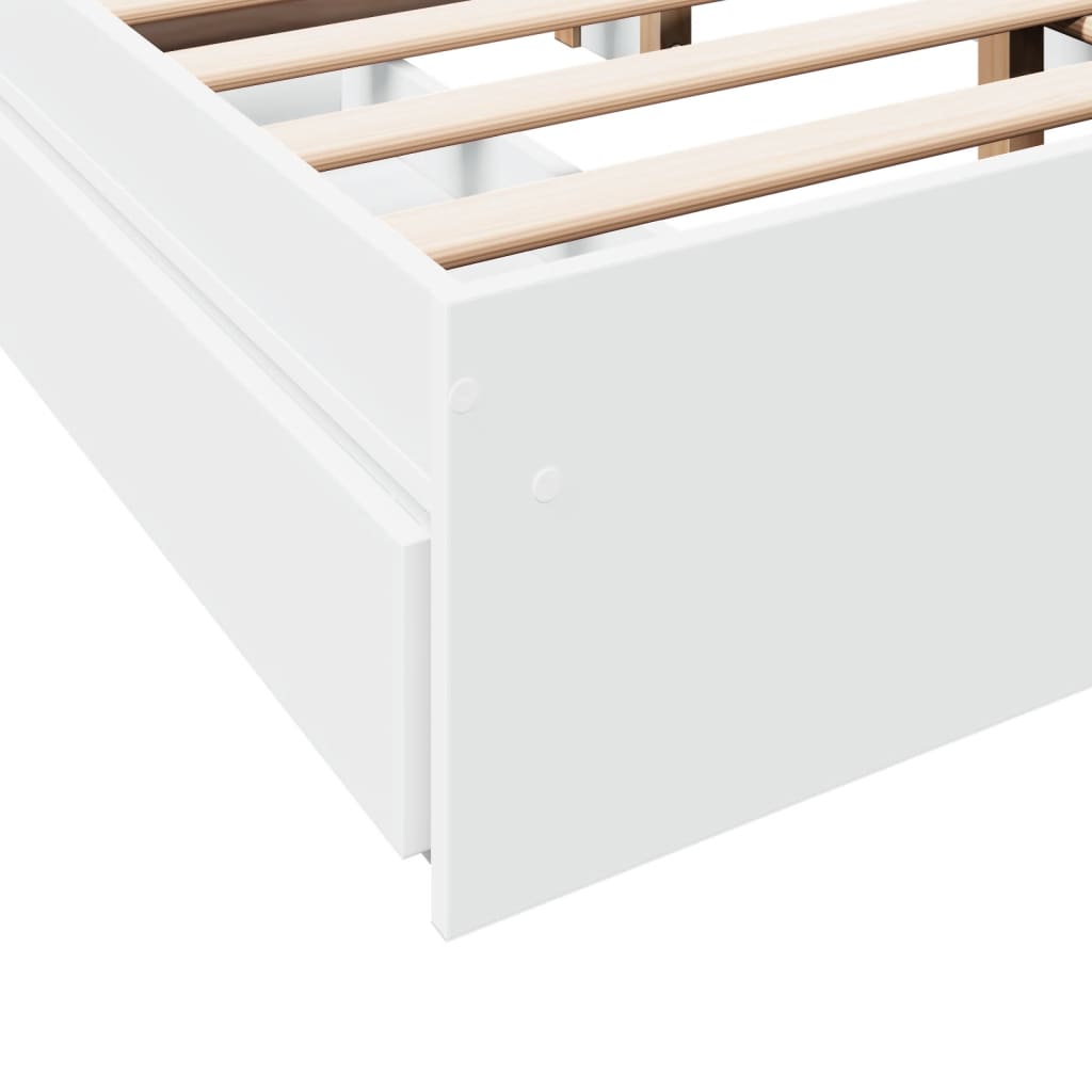 Bed Frame with Drawers without Mattress White 140x190 cm - Bargainia.com - 8721102623387 - 3280685