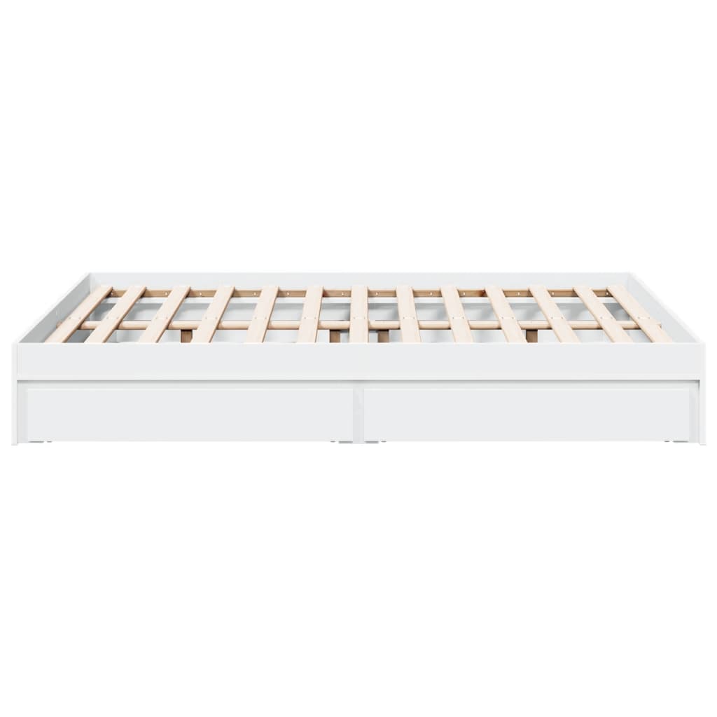Bed Frame with Drawers without Mattress White 140x200 cm - Bargainia.com - 8721102623103 - 3280657