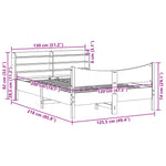 Bed Frame with Headboard Wax Brown 120x200 cm Solid Wood Pine - Bargainia.com - 