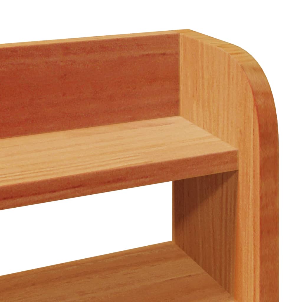 Bed Frame with Headboard Wax Brown 160x200 cm Solid Wood Pine - Bargainia.com - 