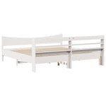 Bed Frame with Headboard White 180x200 cm Super King Solid Wood Pine - Bargainia.com - 