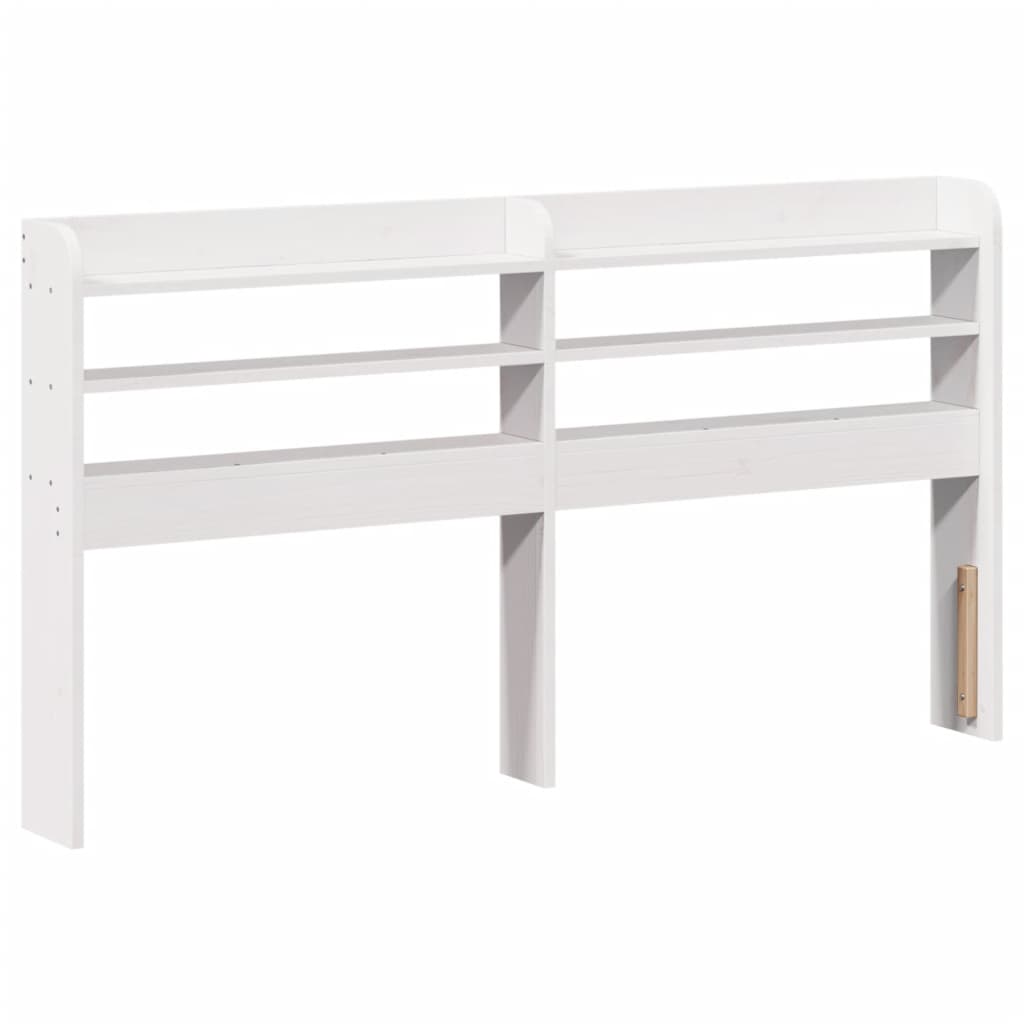 Bed Frame with Headboard without Mattress White 140x200 cm - Bargainia.com - 