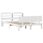 Bed Frame with Headboard without Mattress White 140x200 cm - Bargainia.com - 