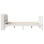 Bed Frame with Headboard without Mattress White 160x200 cm - Bargainia.com - 