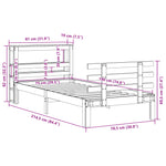 Bed Frame with Headboard without Mattress White 75x190 cm Small Single - Bargainia.com - 