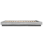Bed Frame with LED Lights without Mattress Grey Sonoma 120x190cm - Bargainia.com - 
