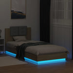 Bed Frame with LED without Mattress Sonoma Oak 90x200 cm - Bargainia.com - 