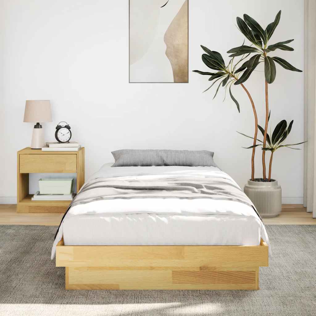 Bed Frame Without Mattress 100x200 cm Solid Oak Wood - Bargainia.com - 