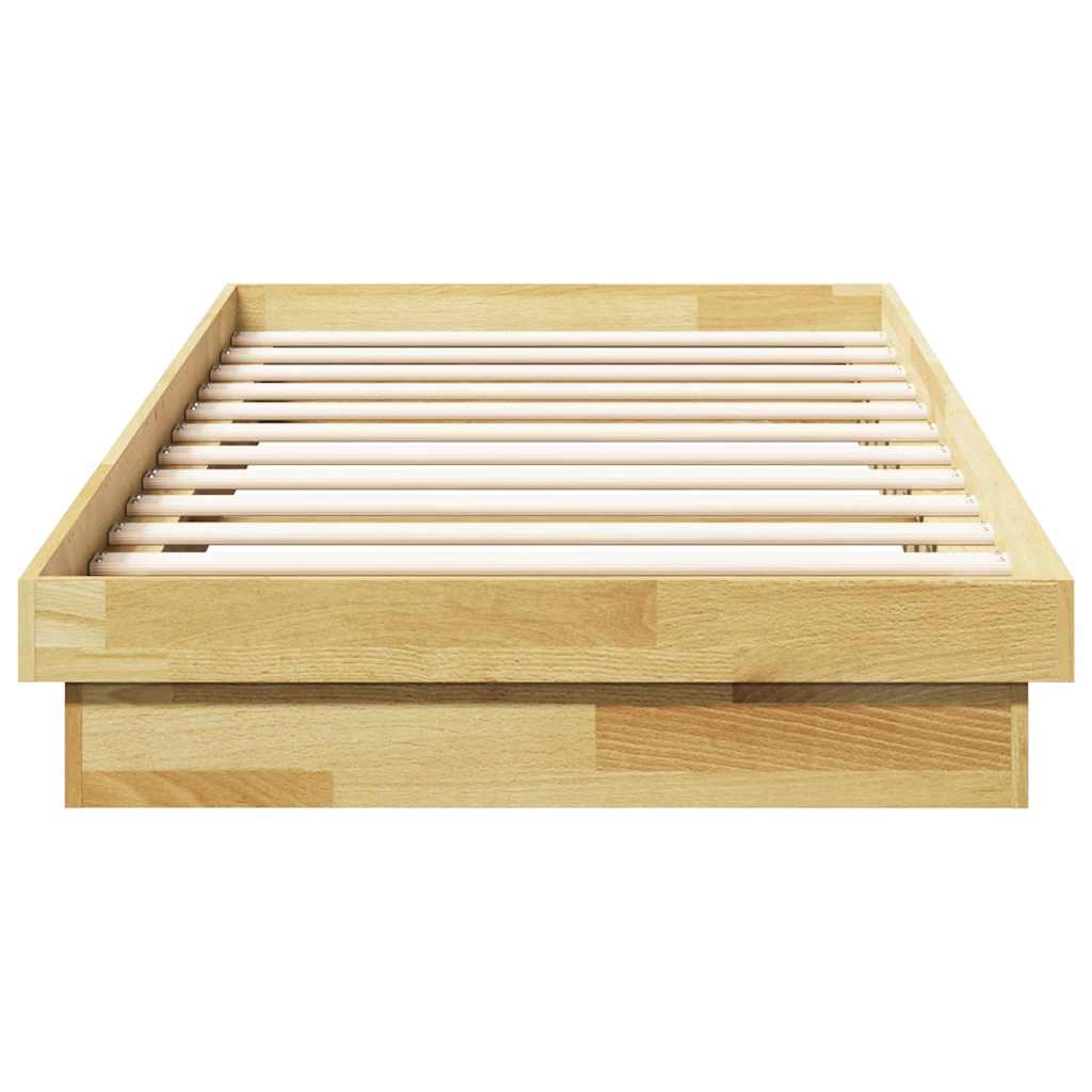 Bed Frame Without Mattress 100x200 cm Solid Oak Wood - Bargainia.com - 