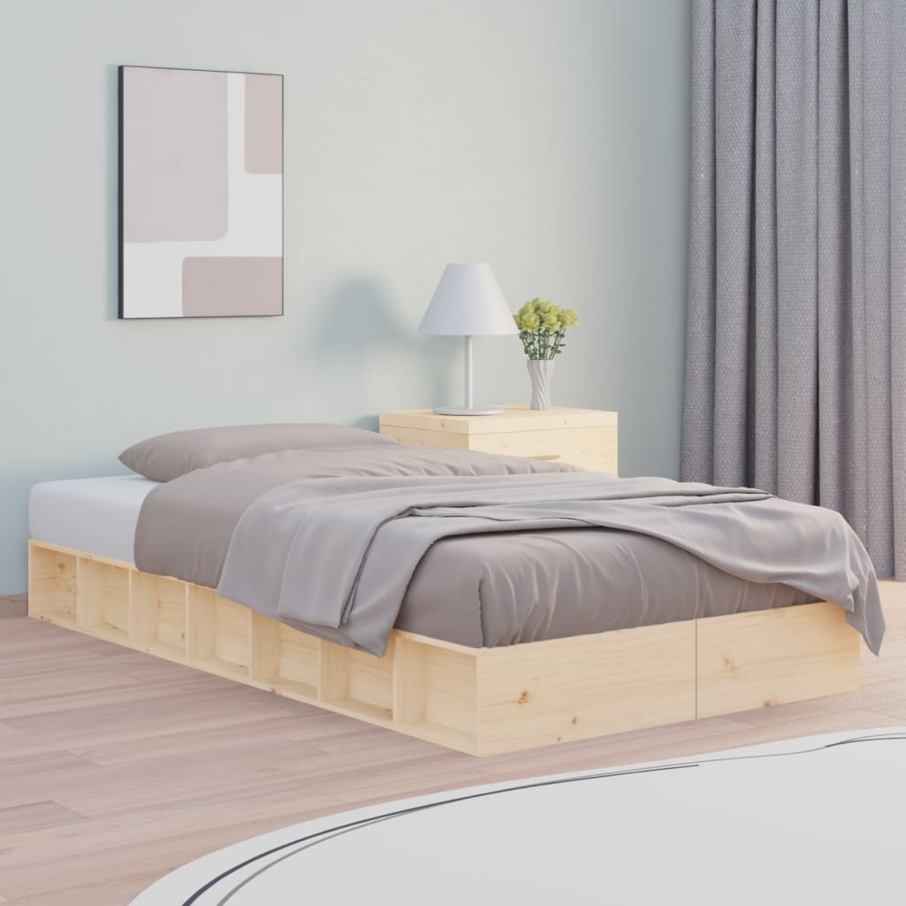 Bed Frame without Mattress 100x200 cm Solid Wood - Bargainia.com - 