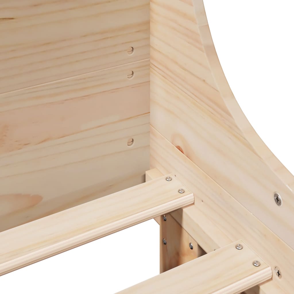 Bed Frame without Mattress 100x200 cm Solid Wood Pine - Bargainia.com - 