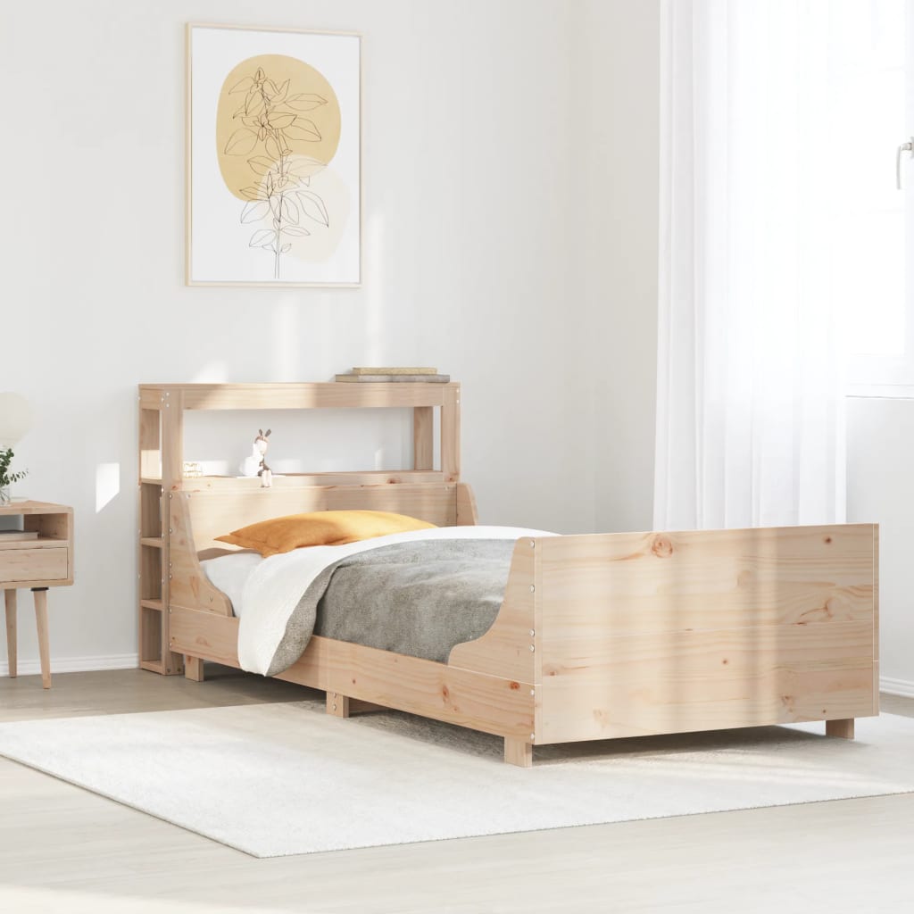 Bed Frame without Mattress 100x200 cm Solid Wood Pine - Bargainia.com - 