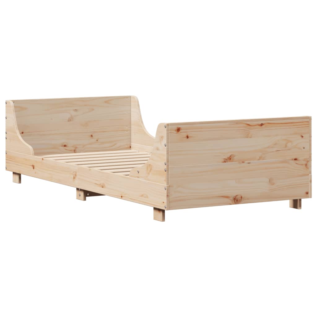Bed Frame without Mattress 100x200 cm Solid Wood Pine - Bargainia.com - 