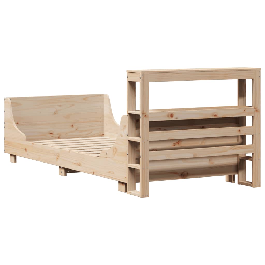 Bed Frame without Mattress 100x200 cm Solid Wood Pine - Bargainia.com - 