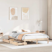 Bed Frame without Mattress 120x190 cm Small Double Solid Wood Pine - Bargainia.com - 8721102938139 - 3301424