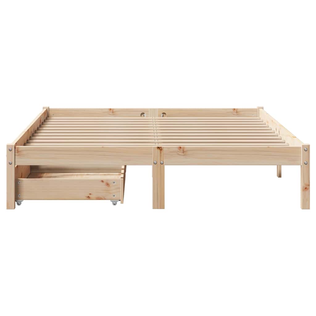 Bed Frame without Mattress 120x190 cm Small Double Solid Wood Pine - Bargainia.com - 8721102938139 - 3301424