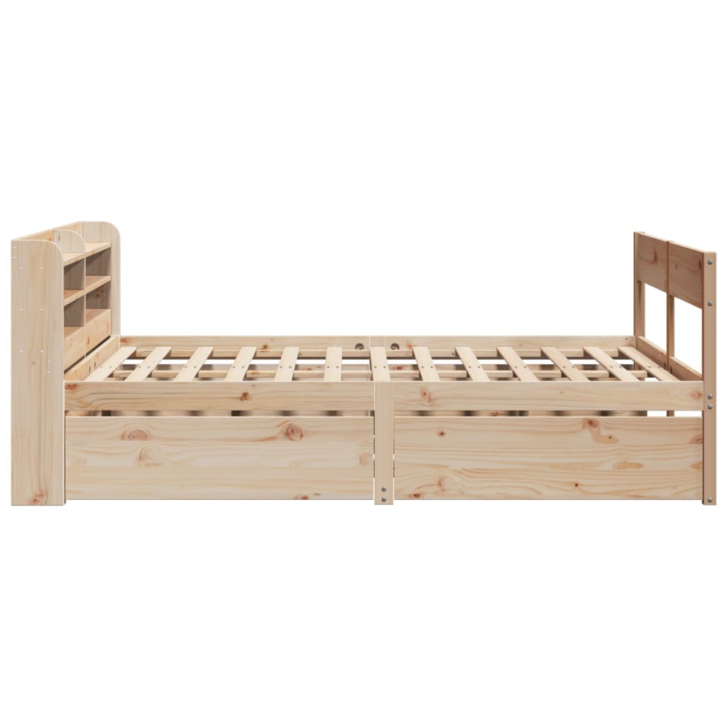 Bed Frame without Mattress 120x190 cm Small Double Solid Wood Pine - Bargainia.com - 