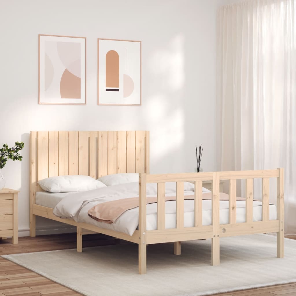Bed Frame without Mattress 120x200 cm Solid Wood Pine - Bargainia.com - 