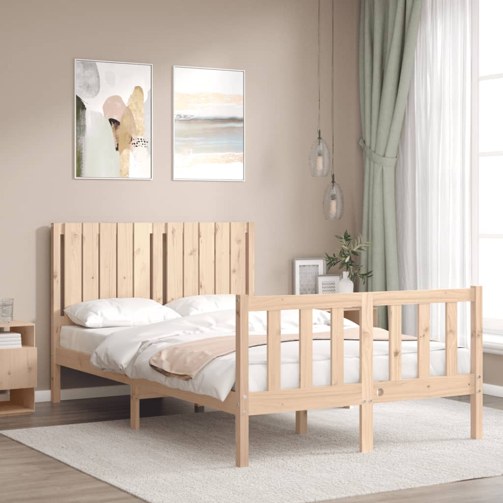 Bed Frame without Mattress 120x200 cm Solid Wood Pine - Bargainia.com - 