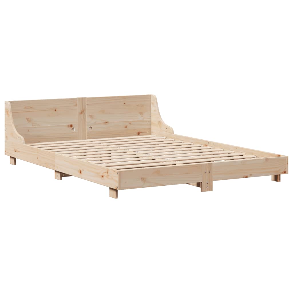 Bed Frame without Mattress 120x200 cm Solid Wood Pine - Bargainia.com - 