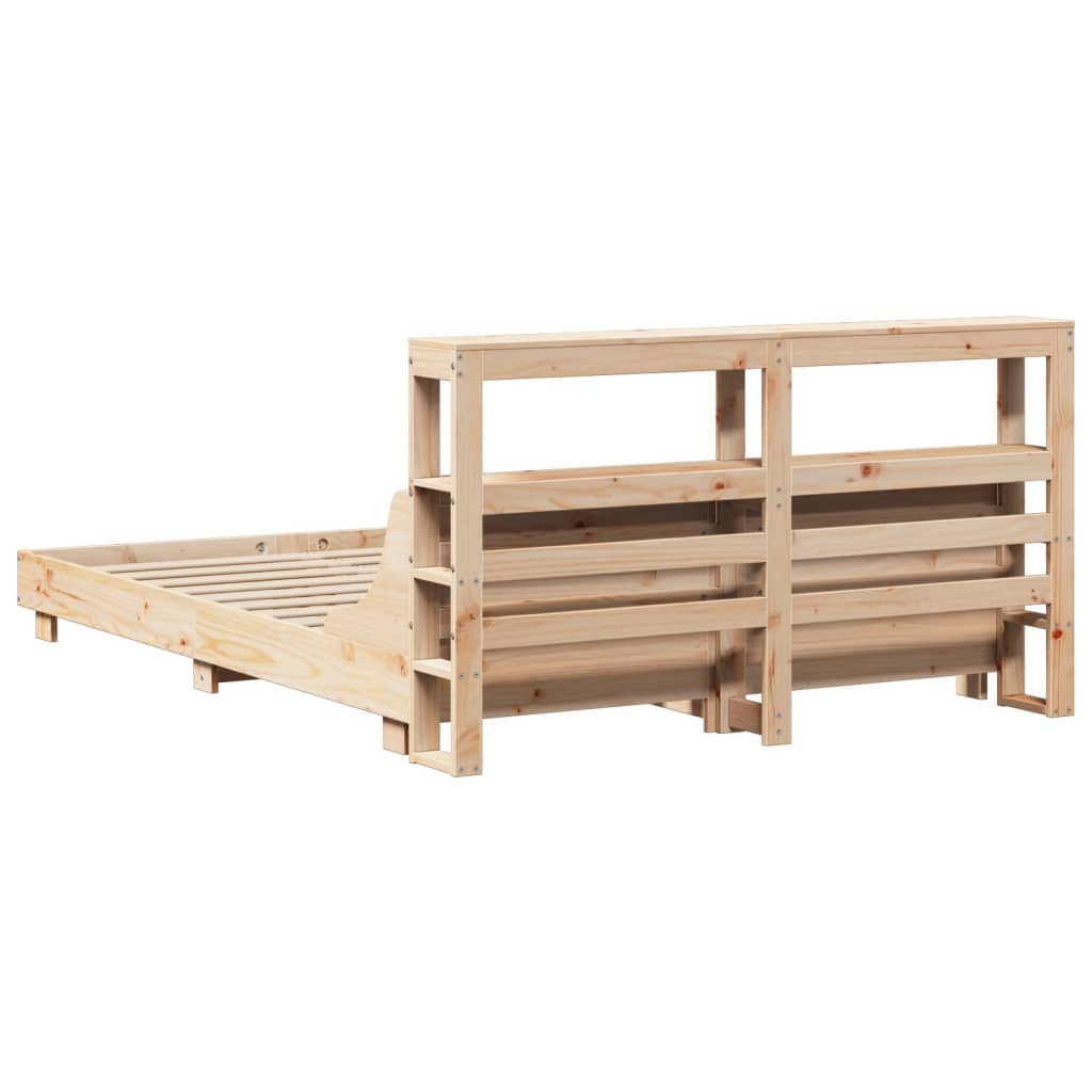Bed Frame without Mattress 120x200 cm Solid Wood Pine - Bargainia.com - 