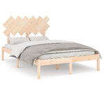 Bed Frame without Mattress 135x190 cm Double Solid Wood - Bargainia.com - 