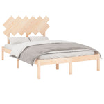 Bed Frame without Mattress 135x190 cm Double Solid Wood - Bargainia.com - 