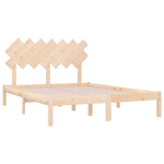 Bed Frame without Mattress 135x190 cm Double Solid Wood - Bargainia.com - 