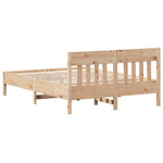 Bed Frame without Mattress 135x190 cm Double Solid Wood Pine - Bargainia.com - 