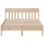 Bed Frame without Mattress 135x190 cm Double Solid Wood Pine - Bargainia.com - 