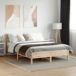 Bed Frame without Mattress 135x190 cm Double Solid Wood Pine - Bargainia.com - 