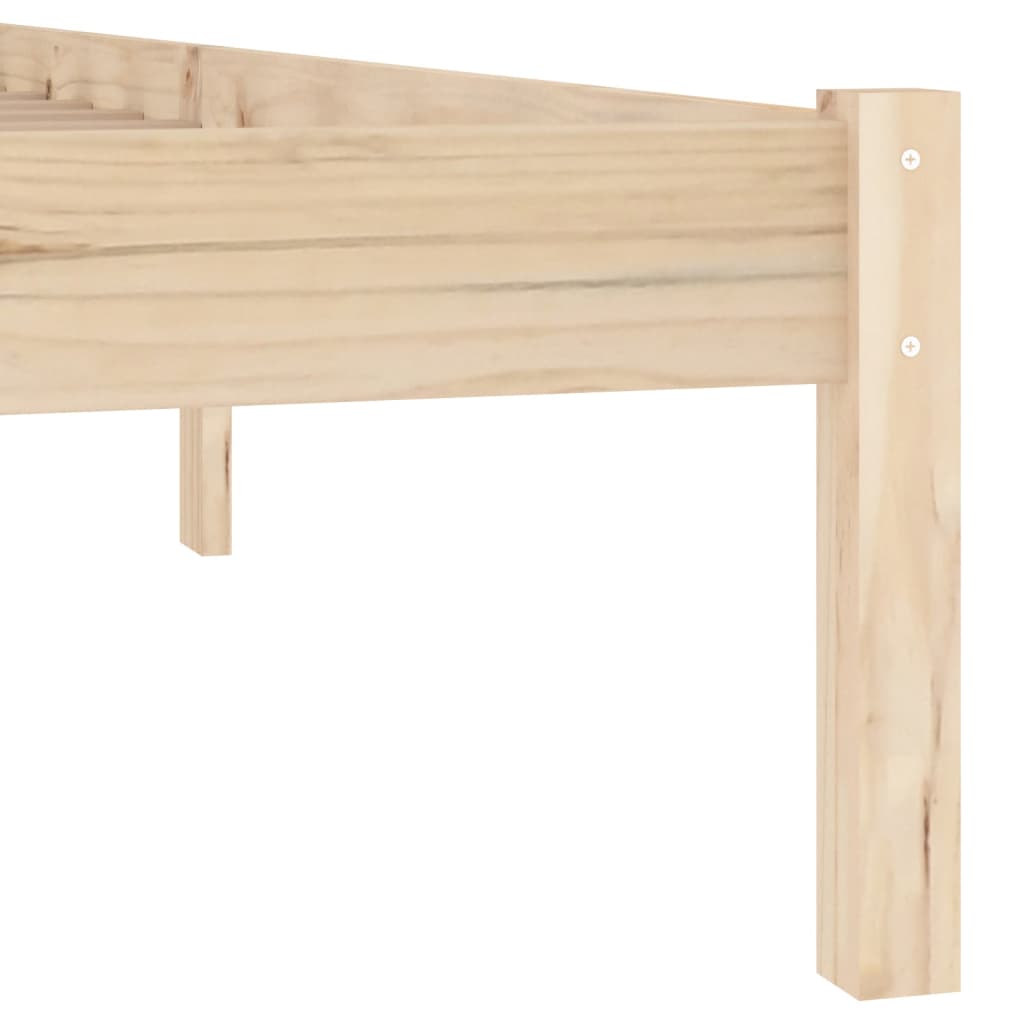 Bed Frame without Mattress 137x190 cm Solid Wood Pine Full - Bargainia.com - 8720287195412 - 822458