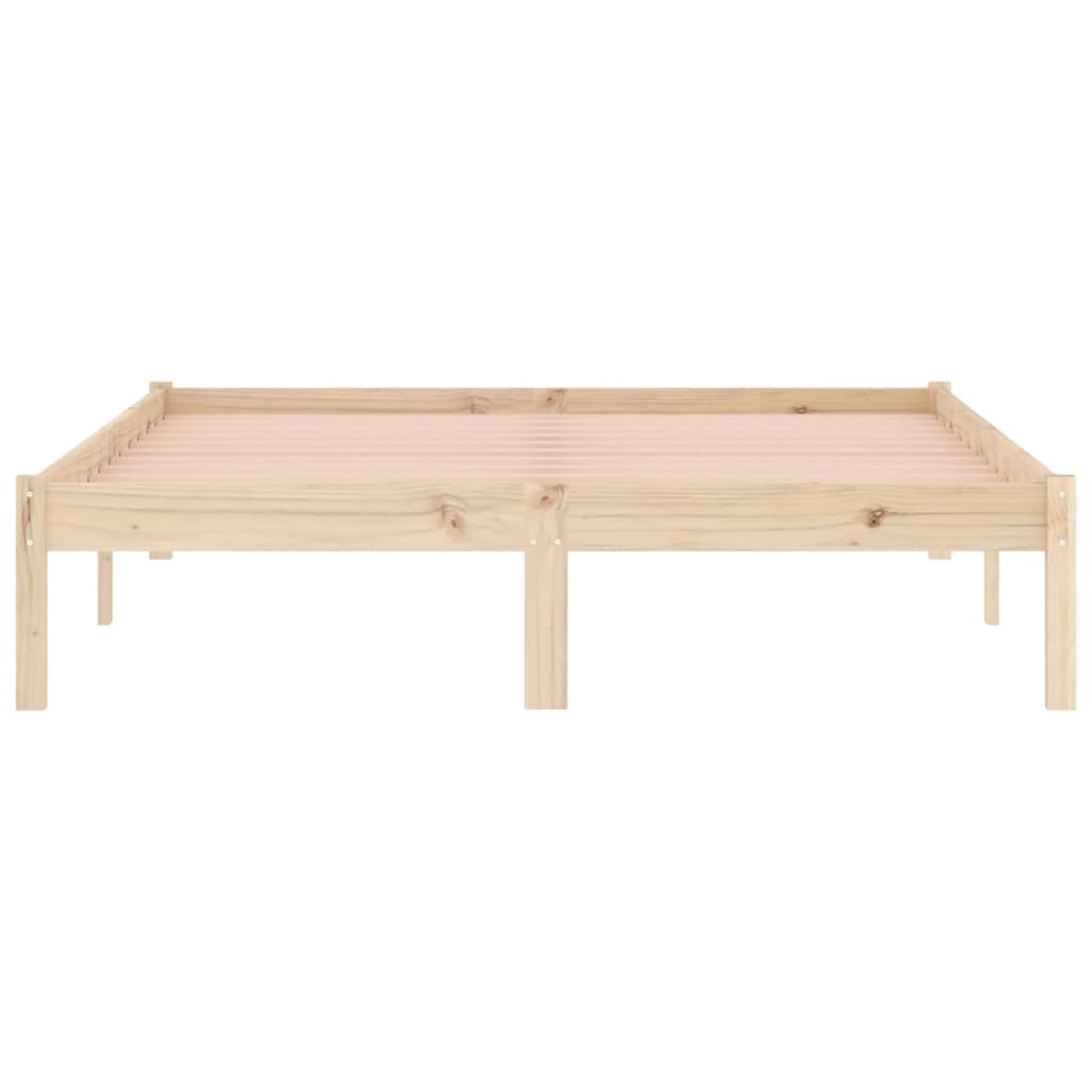 Bed Frame without Mattress 137x190 cm Solid Wood Pine Full - Bargainia.com - 8720287195412 - 822458