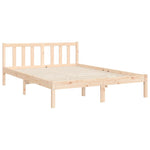 Bed Frame without Mattress 140x190 cm Solid Wood Pine - Bargainia.com - 