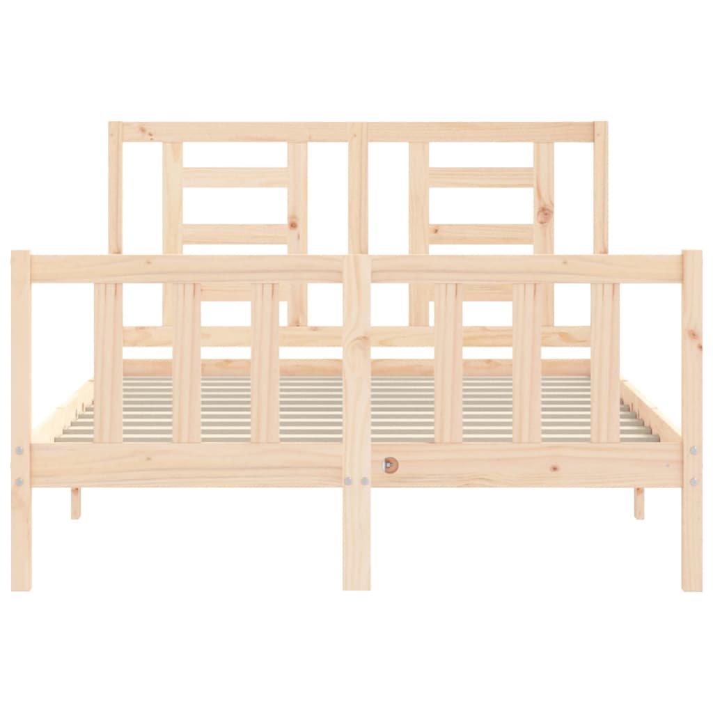 Bed Frame without Mattress 140x190 cm Solid Wood Pine - Bargainia.com - 8720845980313 - 3192861