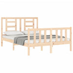 Bed Frame without Mattress 140x190 cm Solid Wood Pine - Bargainia.com - 