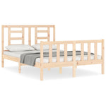 Bed Frame without Mattress 140x190 cm Solid Wood Pine - Bargainia.com - 