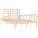 Bed Frame without Mattress 140x190 cm Solid Wood Pine - Bargainia.com - 