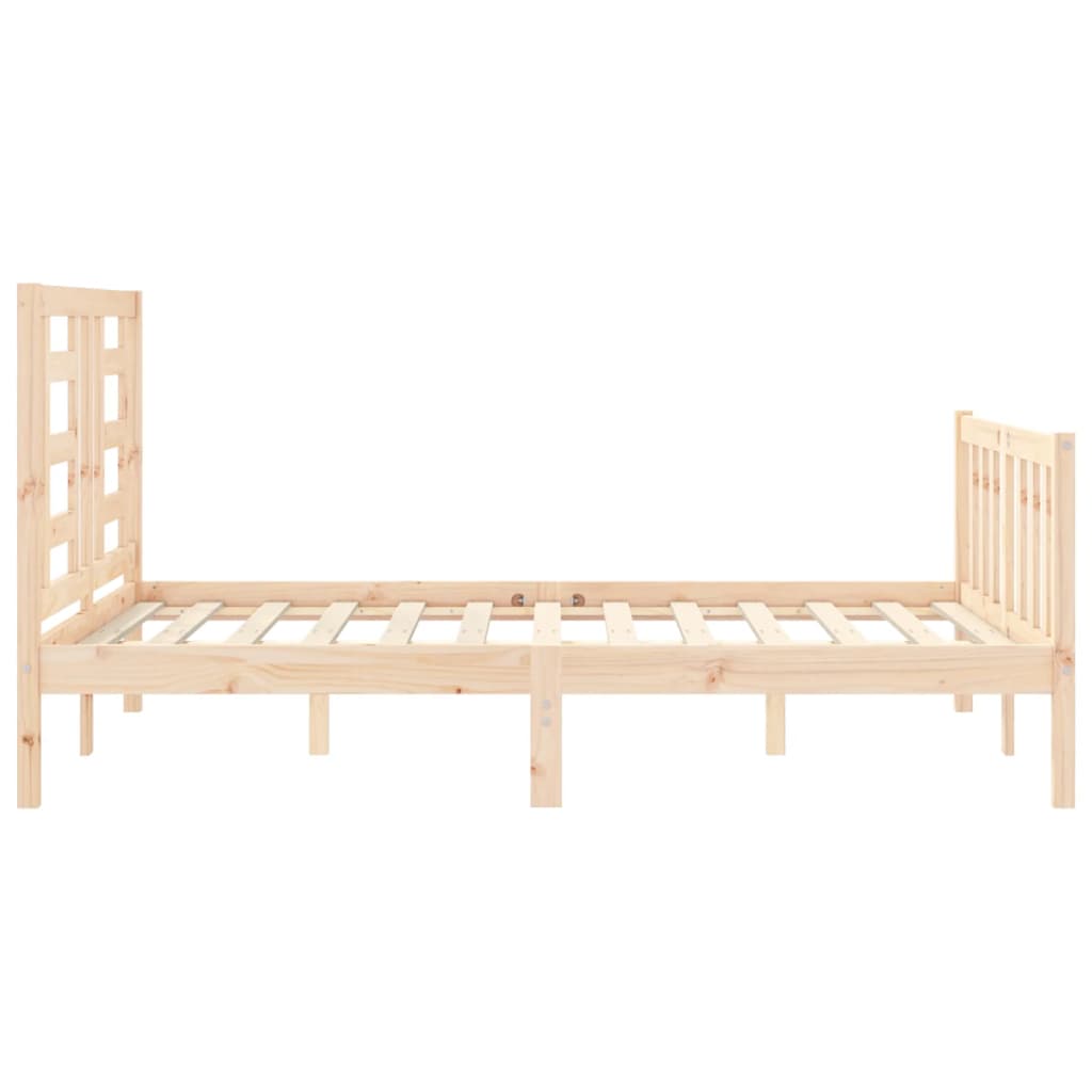 Bed Frame without Mattress 140x190 cm Solid Wood Pine - Bargainia.com - 8720845980313 - 3192861